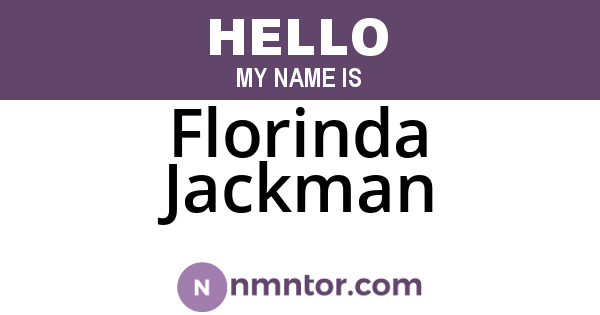 Florinda Jackman