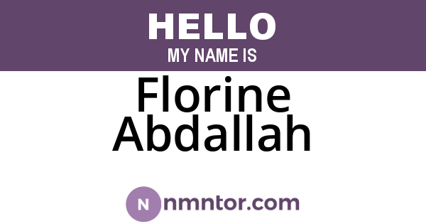 Florine Abdallah