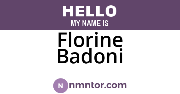 Florine Badoni