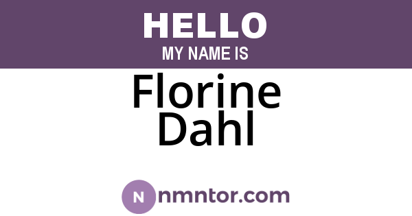 Florine Dahl