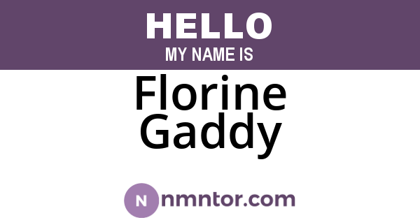 Florine Gaddy