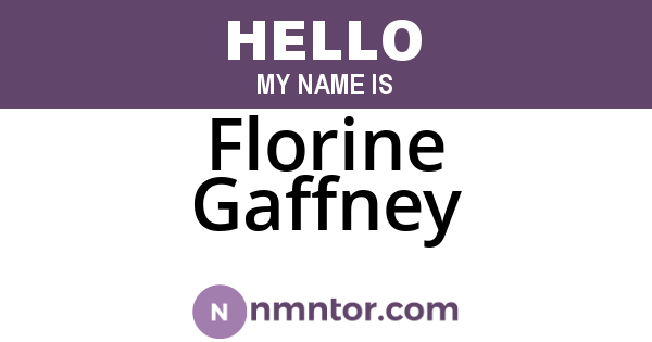 Florine Gaffney