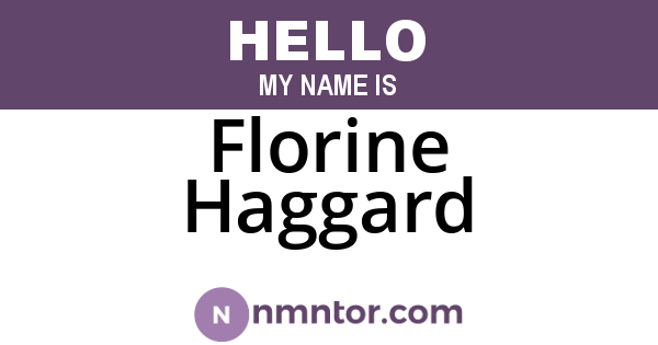 Florine Haggard