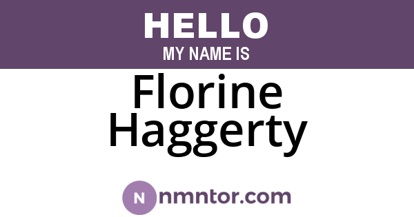 Florine Haggerty