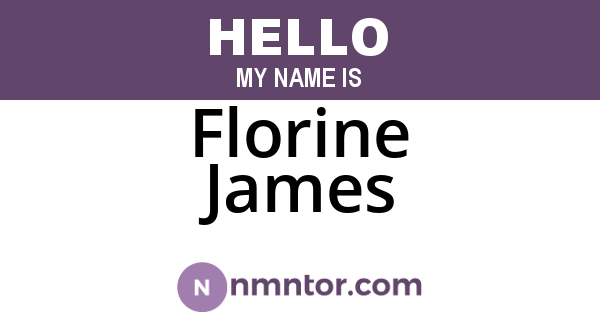 Florine James