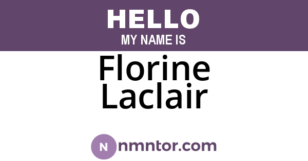Florine Laclair