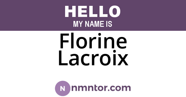 Florine Lacroix