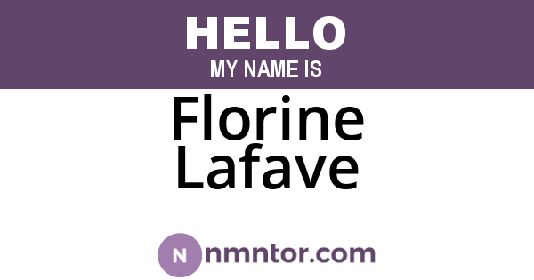 Florine Lafave