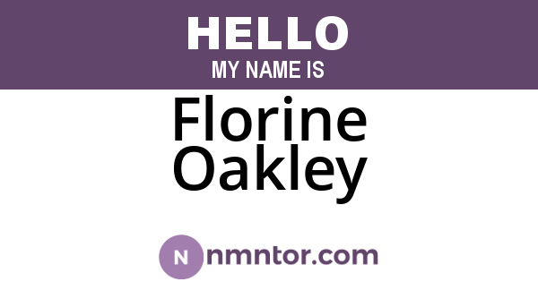 Florine Oakley