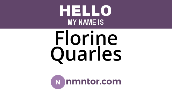 Florine Quarles