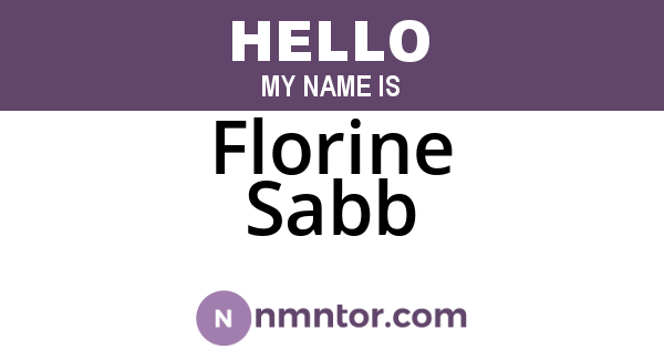 Florine Sabb