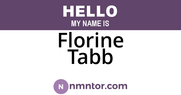 Florine Tabb