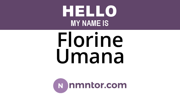 Florine Umana
