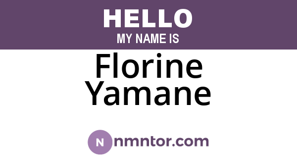 Florine Yamane