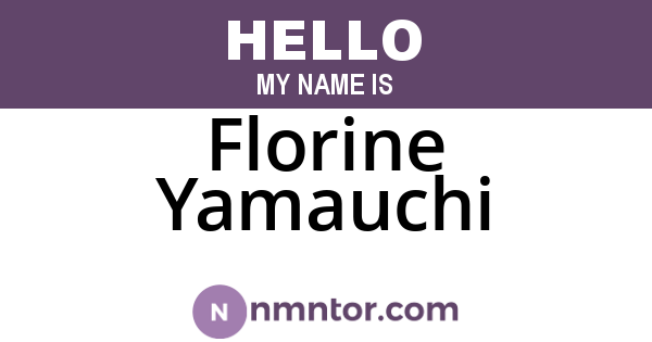Florine Yamauchi