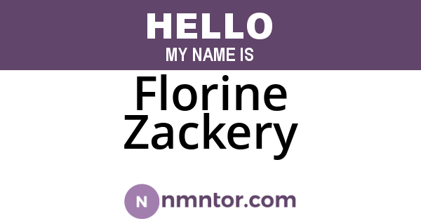 Florine Zackery