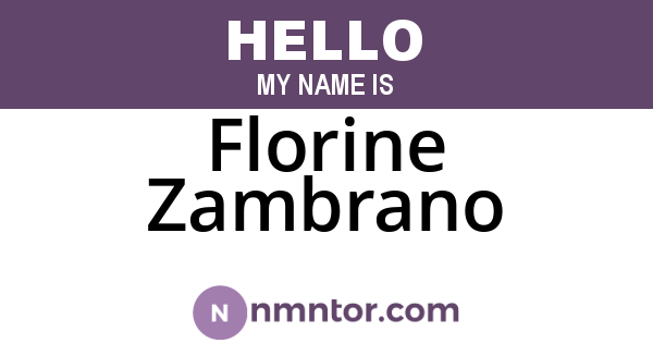 Florine Zambrano