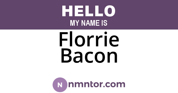 Florrie Bacon