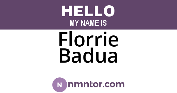 Florrie Badua