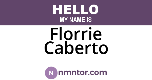 Florrie Caberto