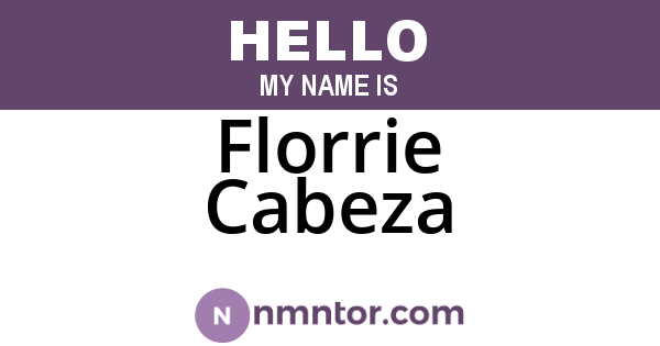 Florrie Cabeza