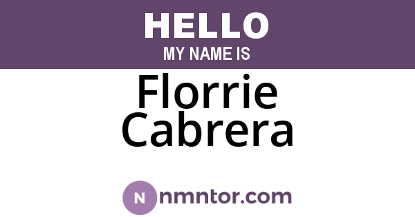 Florrie Cabrera
