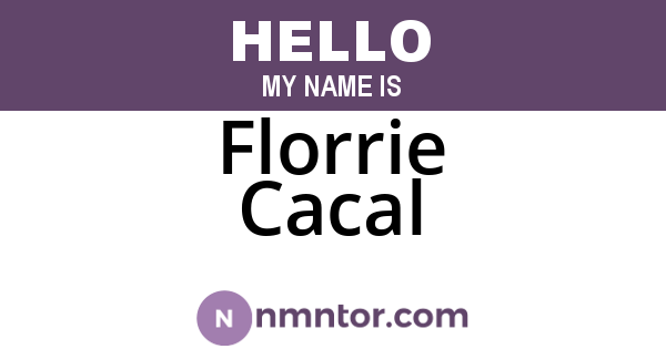 Florrie Cacal