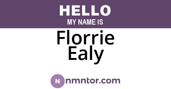 Florrie Ealy