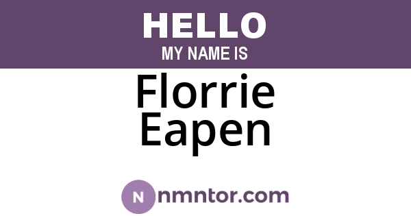 Florrie Eapen
