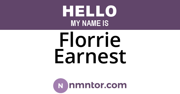 Florrie Earnest