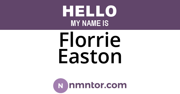 Florrie Easton