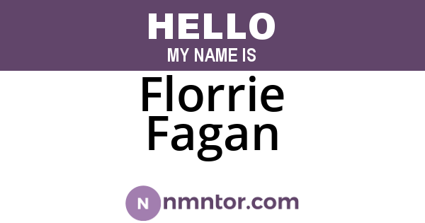 Florrie Fagan