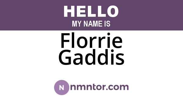 Florrie Gaddis