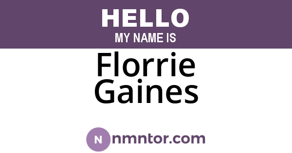 Florrie Gaines