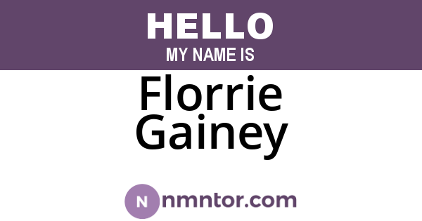 Florrie Gainey