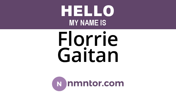 Florrie Gaitan
