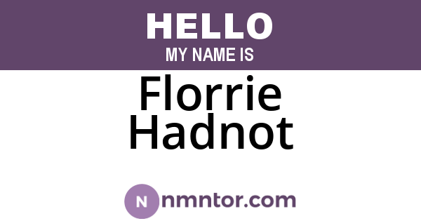 Florrie Hadnot