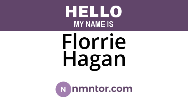 Florrie Hagan