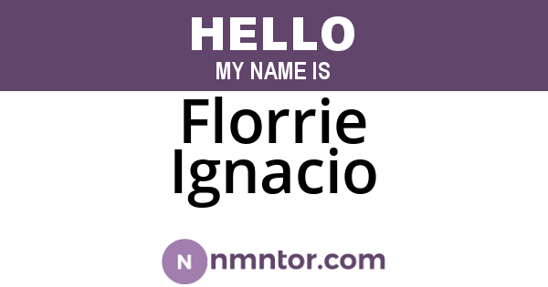 Florrie Ignacio