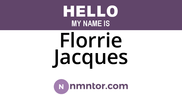 Florrie Jacques