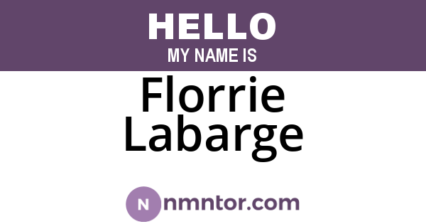 Florrie Labarge
