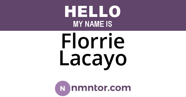 Florrie Lacayo