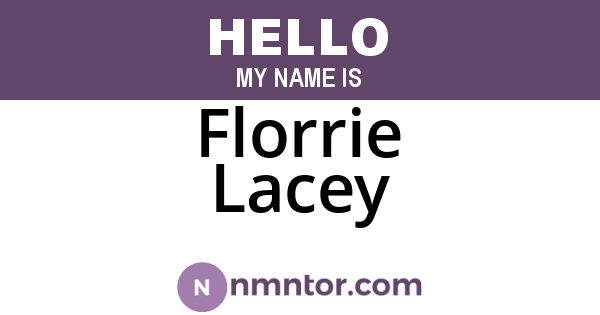 Florrie Lacey