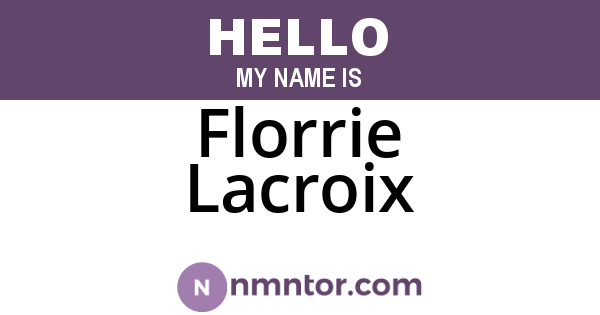 Florrie Lacroix