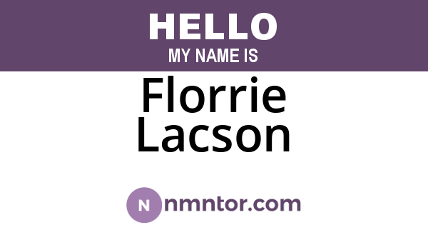 Florrie Lacson