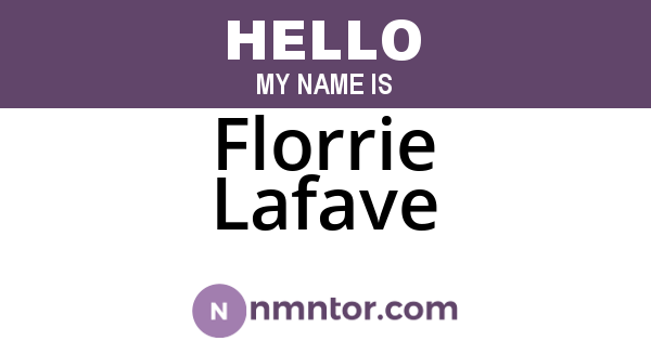 Florrie Lafave