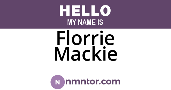 Florrie Mackie