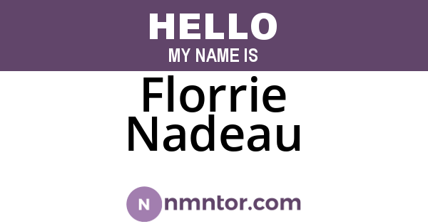 Florrie Nadeau