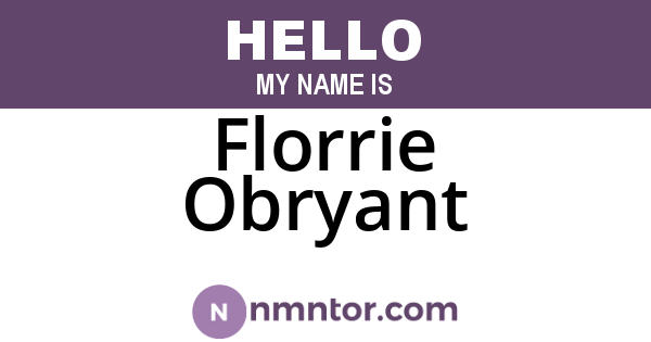 Florrie Obryant