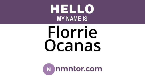 Florrie Ocanas